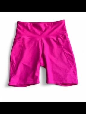 Old Navy Hot Pink High-Waist Bike Shorts with Pockets